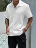 2026 European Summer Men's Fashion Short Sleeve Casual Button-up Shirt