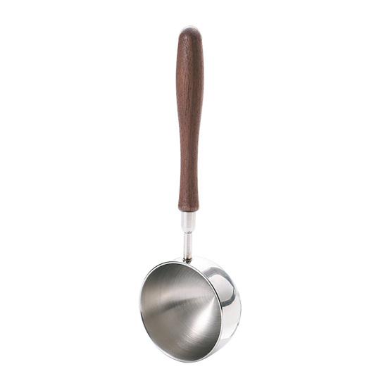 Measuring Spoon with Wood Handle, Stainless Steel Baking Scoop, Coffee Bean Milk Powder Teaspoon for Sugar Spice, Kitchen Gadget