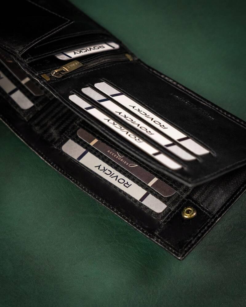 Men's Leather Wallet with RFID System - Rovicky