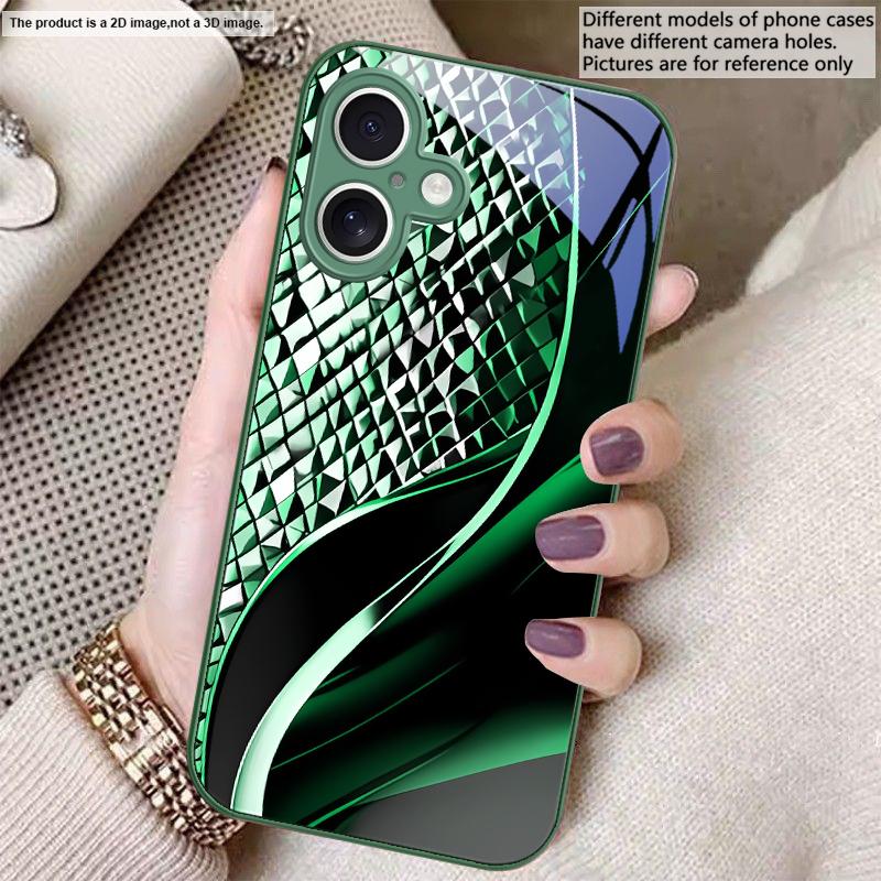

Abstract Geometry Art For iPhone 17 Air 16 E 15 14 13 Plus 12 mini 17 Pro Max 11Pro XR Xs X 7 8 11 Tempered Glass Phone Case iPhone 15 Pro Max
