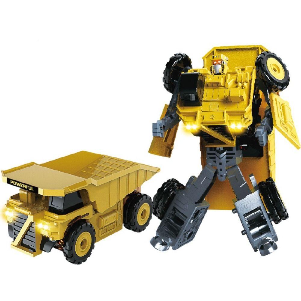 Excavator Transformation Robot Toy Bulldozer Engineering Vehicle Robot  Kids Toy