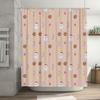 Christmas Shower Curtain - Santa Cookies & Candy Canes on Soft Pink, Waterproof Holiday Bath Decor with Cozy Bathroom Scene
