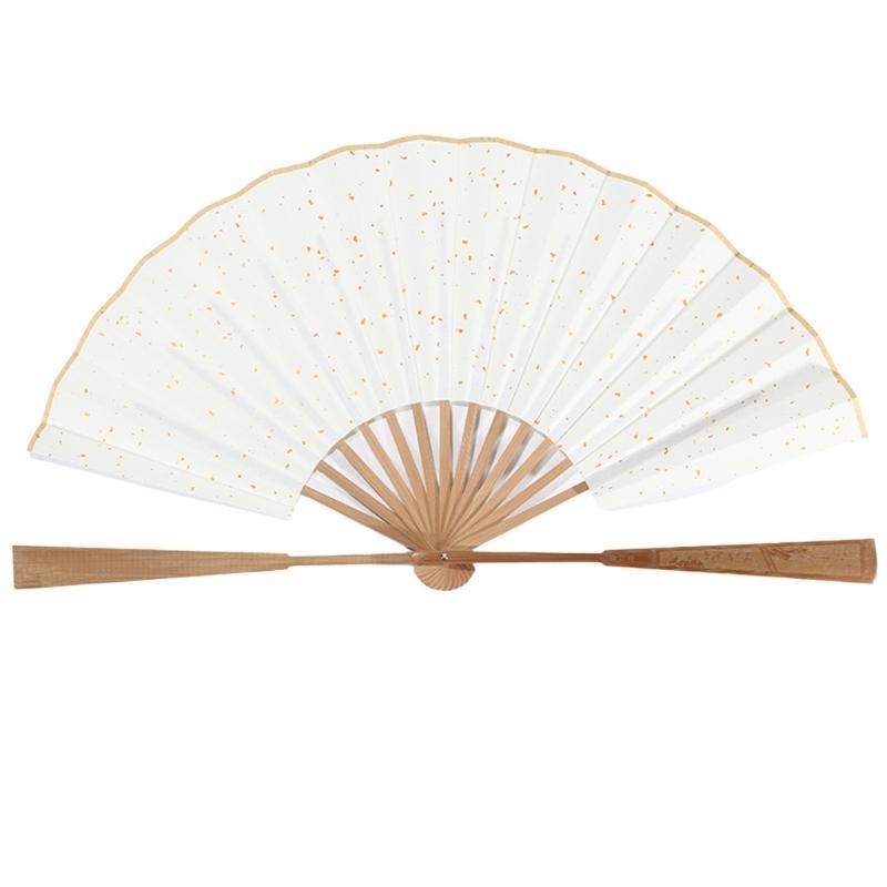  Blank Rice Paper Fan Hangings Fan Decorative Fan Folding Craft Fan Cover Decorative Fan
