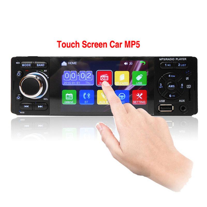 4.1" Capacitive Touchscreen Car Radio Audio Bluetooth Autoradio Stereo MP5 MP4 USB MP3    1 Din In Dash