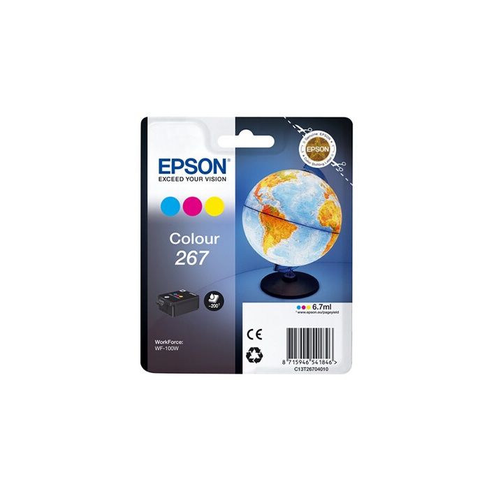 Cartouche d'encre EPSON Multipack 267 - Globe - Cyan, Magenta, Jaune - Capacité standard 200 pages