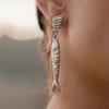 Retro Fish Mismatched Earrings Stainless Steel Texture Elegant Ear Jewelry Perfect for Daily Wear and Special Occasions