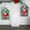 WTEMPO O'z qo'llaringiz bilan Rojdestvo Santa Klaus naqshli uy dizayni qolipi epoksi smola qolipi xushbo'y gipsdan displey stendini tayyorlash qolipi osma marjon silikon qolipi