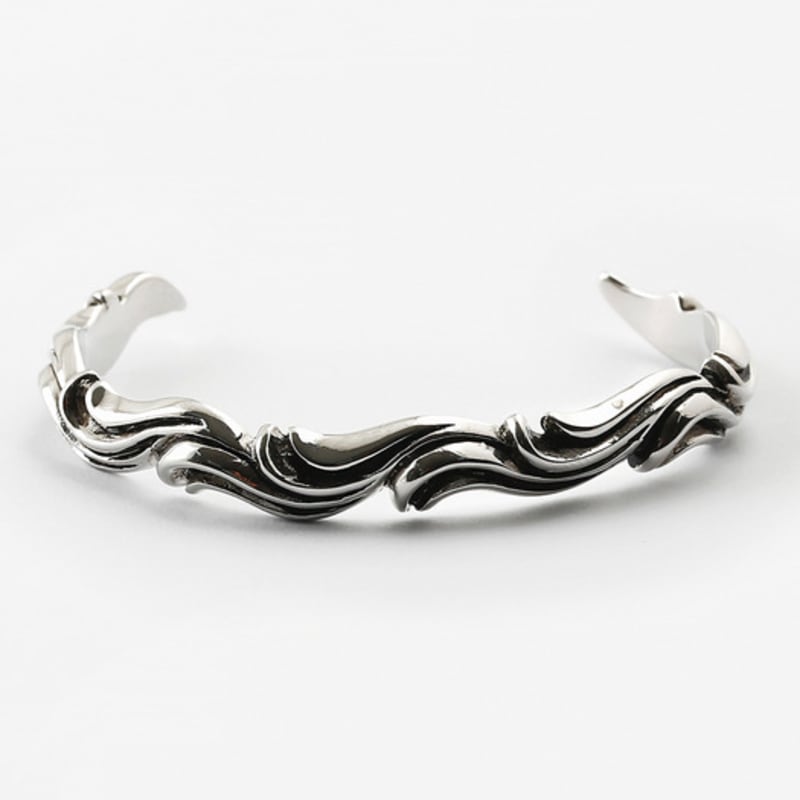 SHOVEOFF SVB-193 Rough Wave Men's Bangle Bracelet