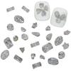 Multifaceted White Zircon Nail Ornaments - Super Shiny Marquise & Square Irregular Decorations