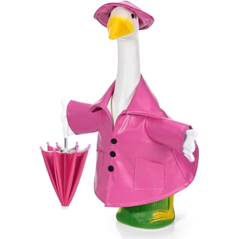 23palcový dekorativní husí obleček Sváteční téma Pláštěnka Sada deštníků Pro zahradní dvorek Socha Vnitřní venkovní dekorace