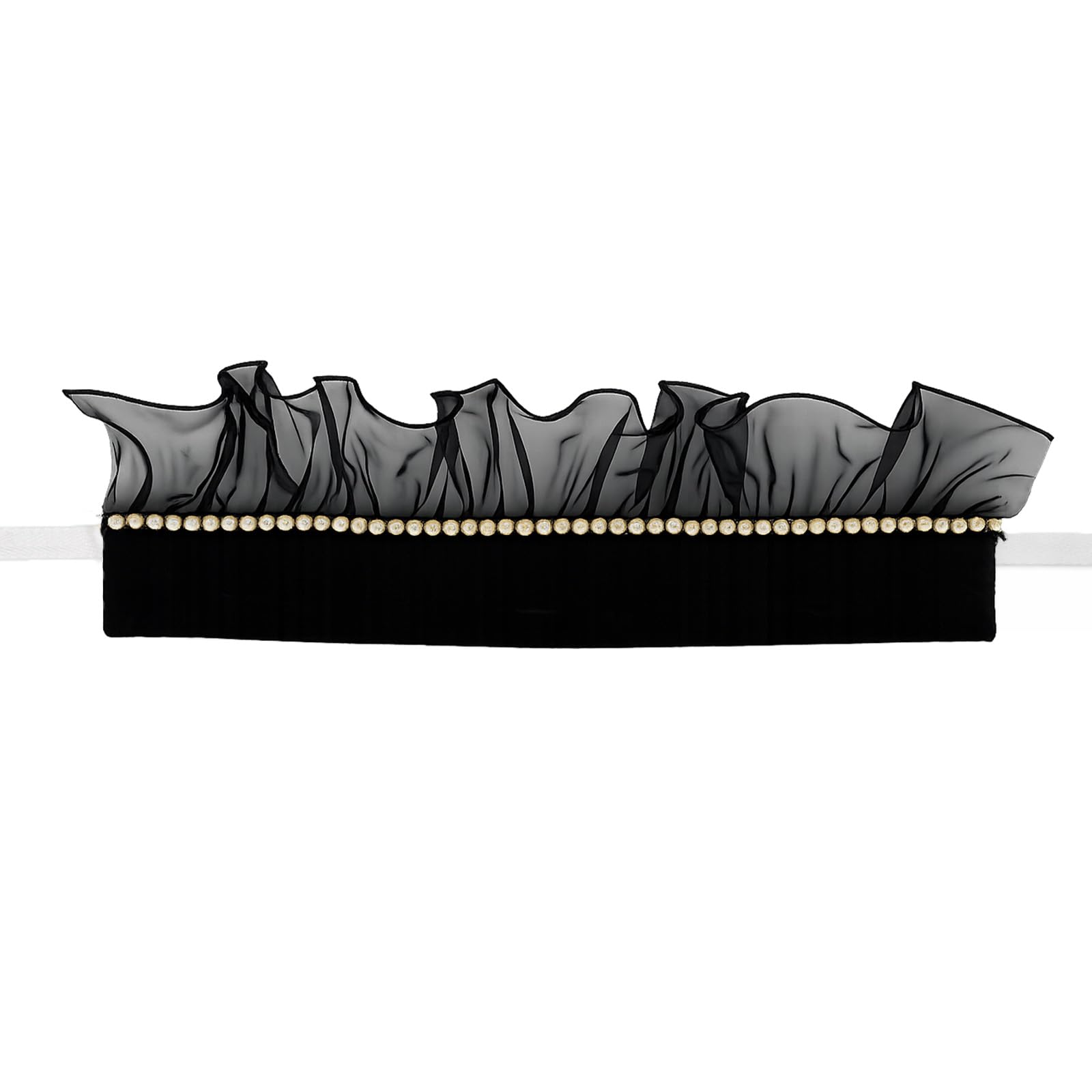 

[TOuWA] Обиаге с оборками (Аксессуар для пояса кимоно) - Кружевной, Плиссированный, Объемный, Сочетает японский и западный стили, Текстурированная ткань, Украшенный жемчугом,