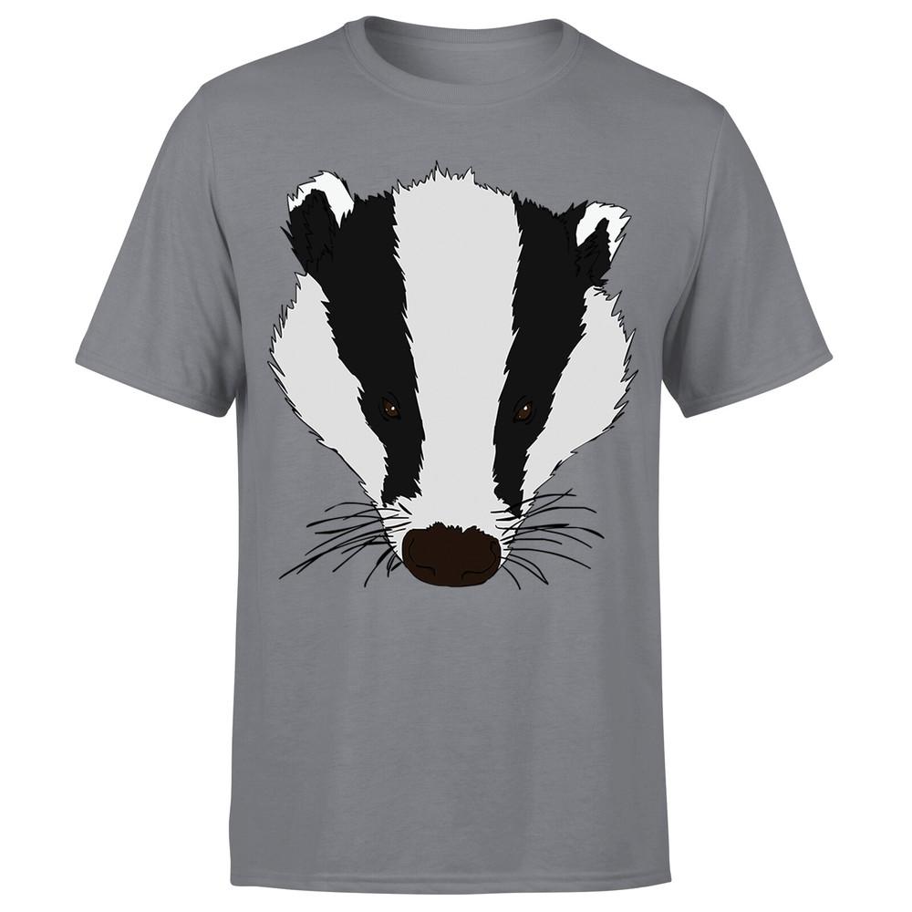 Badger Animal Face Ani Mates Unisexs Funny Novelty TShirt OrP1A2