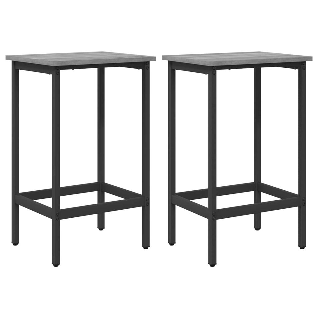 Bar Stools 2 pcs Sonoma Grey 40 x 32 x 74 cm Engineered Wood