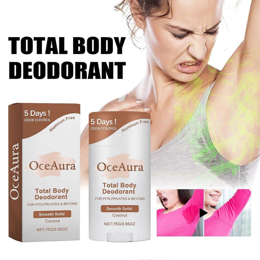 Coconut Body Deodorant Stick for Men and Women To Remove Sweat and Freshen the Underarm Body Deodorant 75g