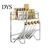 Heavy Duty Stainless Steel Rack Spice Rack, 2/3/4 Tier Condiment Organizer for Metal Seasoning Countertop, Multi-purpose Multi-Layer Bottle