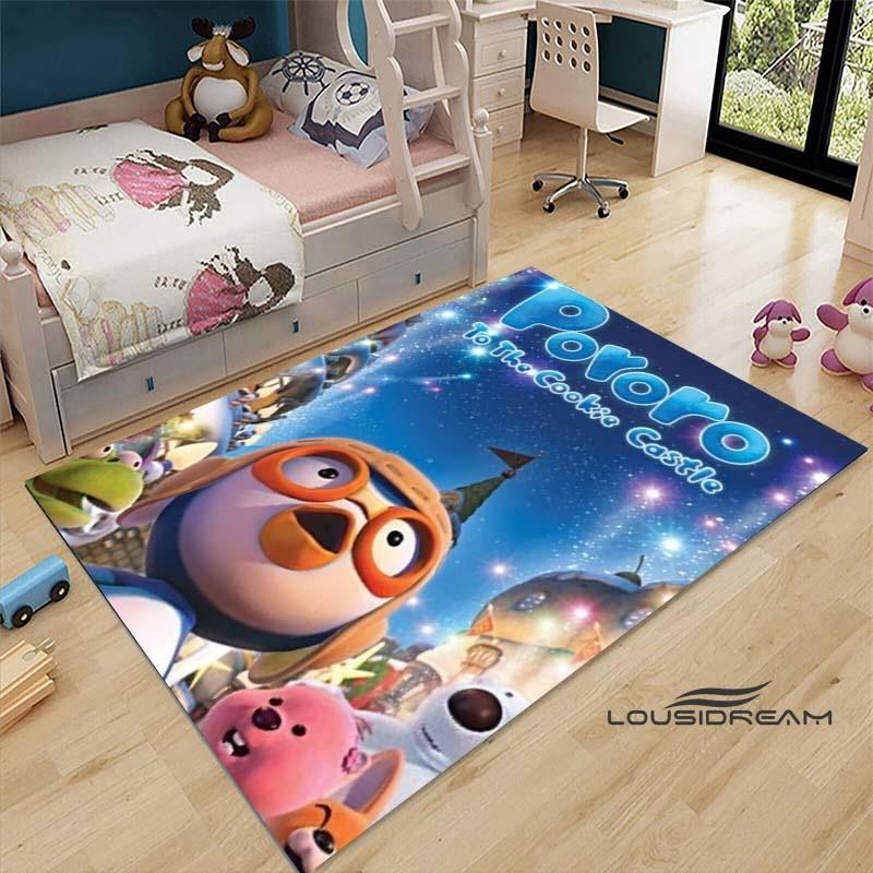 2026 Tappeti con Motivo a Forma di Pesce Carino P-Pororo-Park 15 Misure Tappetino per Pavimento Soggiorno Camera da Letto Comodino Tappeto Area Tappeto per Giochi Camera dei Bambini Decorazione per la Casa