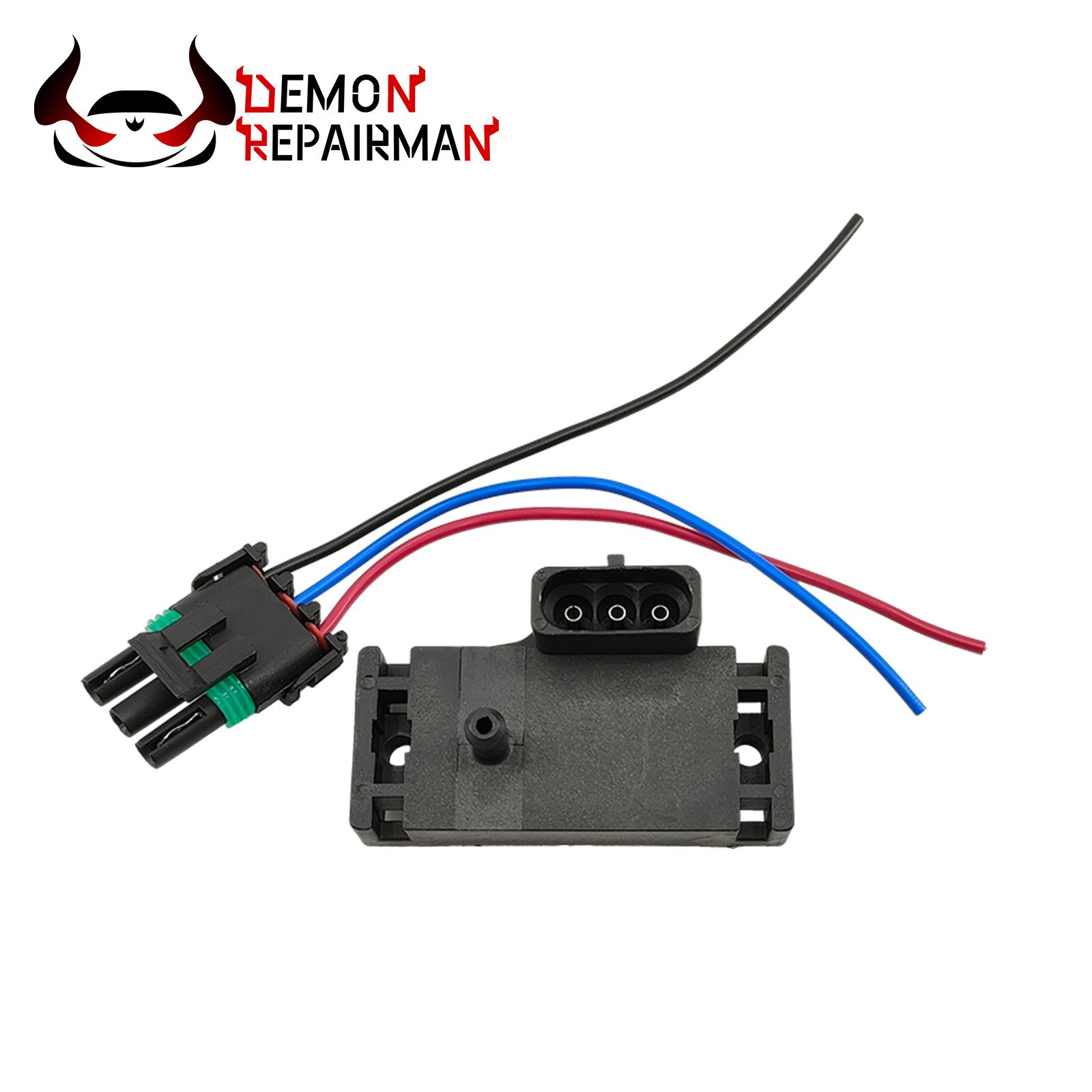 23528418 12223861 MAP Manifold Absolute Pressure Sensor For GM Delphi Cadillac Chevrolet Pontiac Buick 16040749 sensor and plug