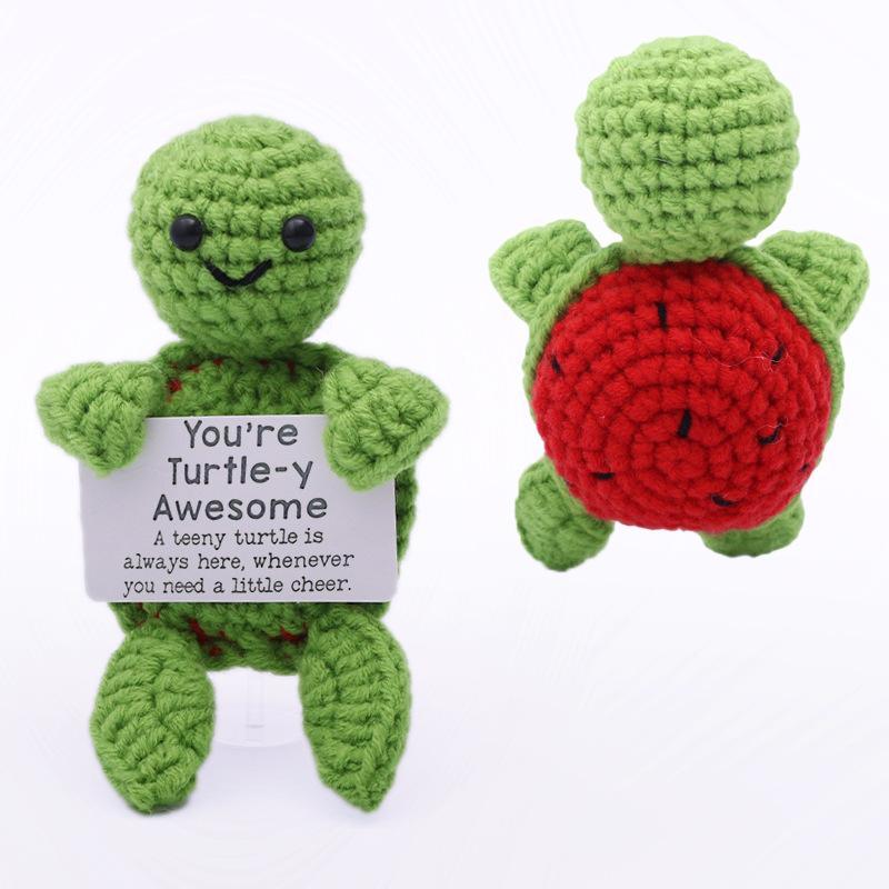 

Handmade Crochet Animals Cute Turtle Inspirational Gifts for Women Birthday Emotional Motivational Turtle Christmas Gifts