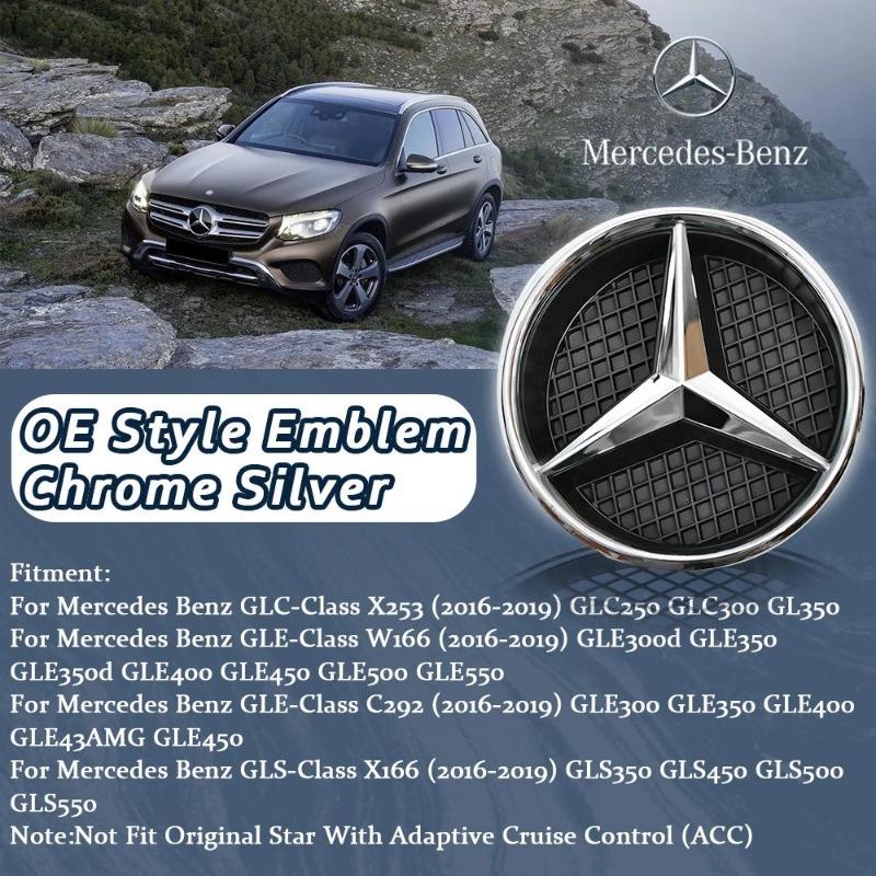 Glossy Black OE Style LED Front Grille Star Emblem Logo For Mercedes Benz GLC250 GLC300 GLC350 GLE400 GLE450 GLS350 GLS350 16-19