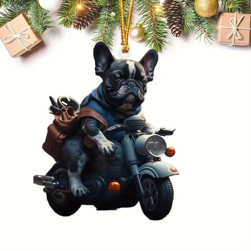 Unique Acrylic Christmas Gift Car Ornament Featuring Adorable Cartoon Design For Interior Decoration