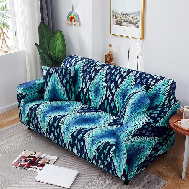 Geometric Printed Stretch Sofa Covers For Living Room Modern Style Sofa Slipcovers All Seasons Available Couch 1 /2 /3 /4 Seater