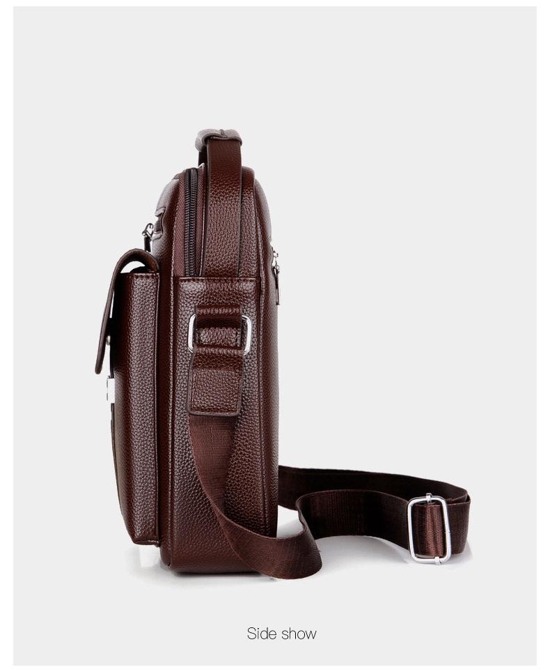 Men's Multi-Functional Crossbody Handbag - Double-Layer, Large Capacity, Fashionable Design