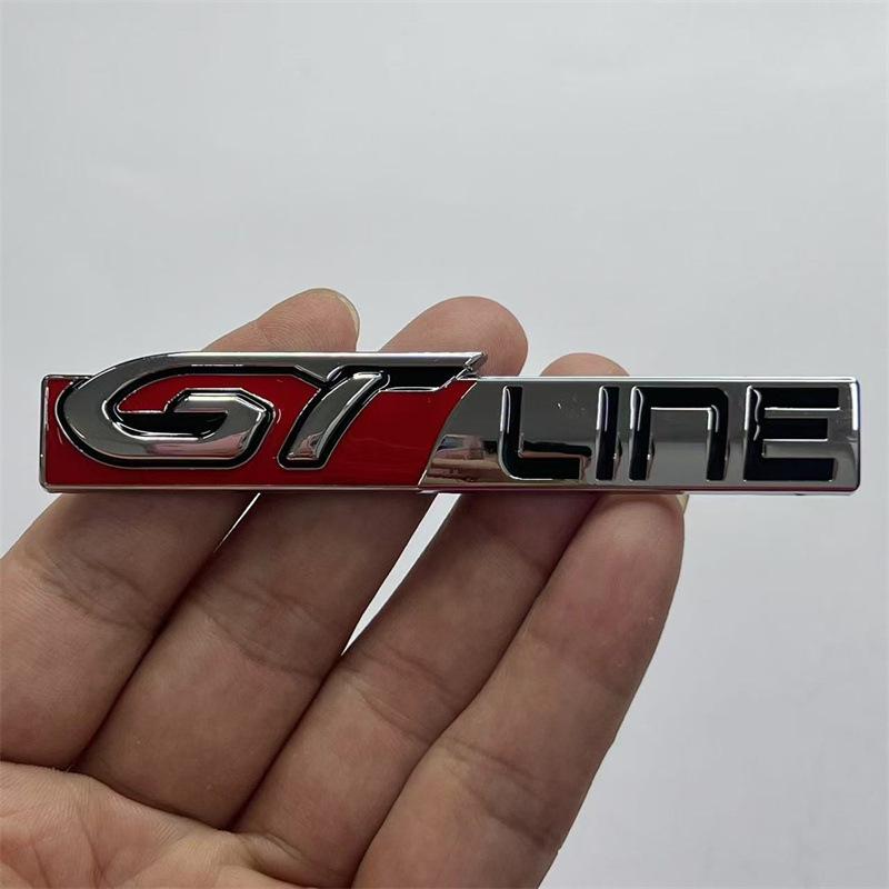 5X 3D Car Metal GT Line GTLINE Chrome Emblem Car Badge Sticker Body Fender Adhesive Emblem