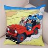 Federa Cuscino con Stampa Carlino Cartone Animato per Camera Bambini Casa Auto Divano Decorazione Adorabile Cane Animale Federa Cuscino Copricuscino Peluche 45x45cm