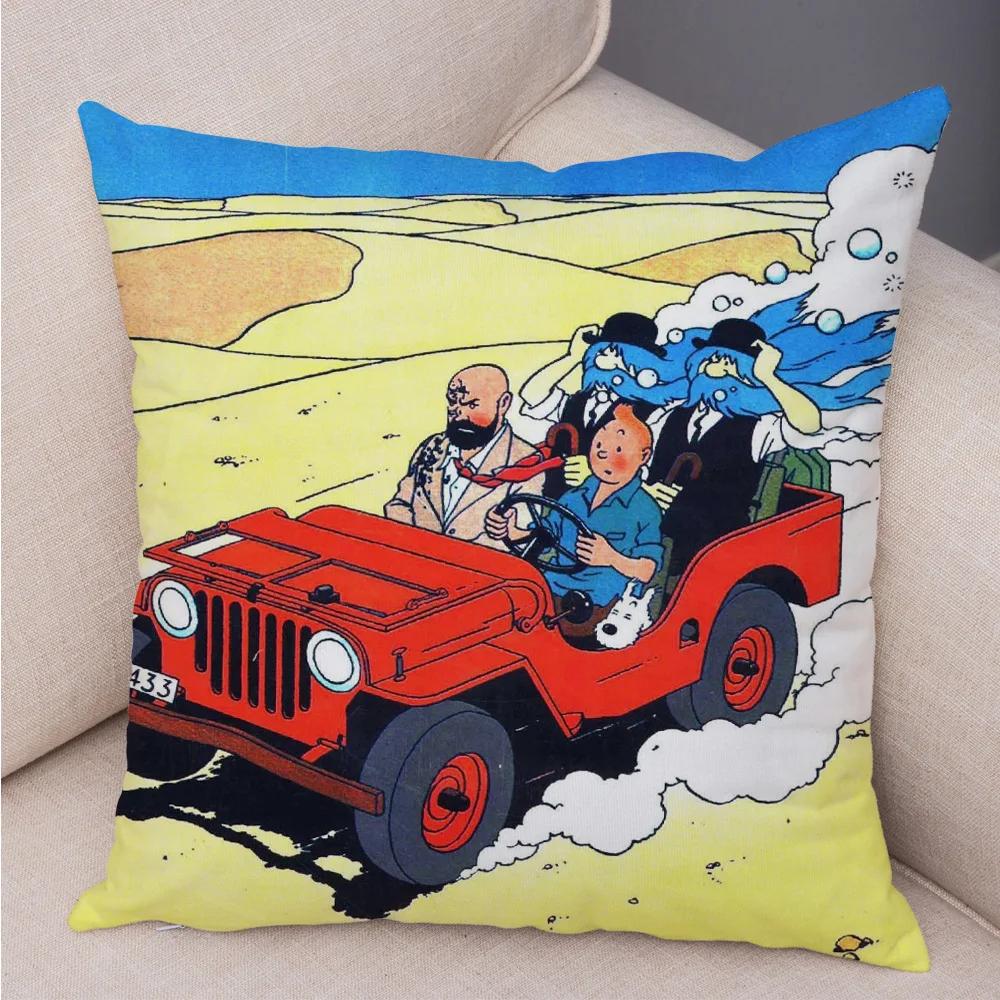 Federa Cuscino con Stampa Carlino Cartone Animato per Camera Bambini Casa Auto Divano Decorazione Adorabile Cane Animale Federa Cuscino Copricuscino Peluche 45x45cm