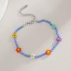 Women S Colorful Beaded Daisy Necklace European Fashion Style