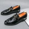 Britain Retro Men Pointed Crocodile Pattern Flats Oxford Leather Shoes Casual Loafers Formal Dress Footwear Zapatos Hombre