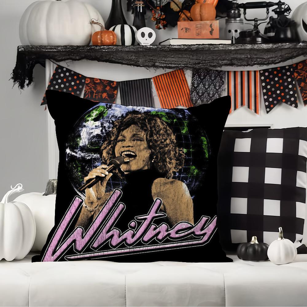 American Singer Whitney Houston Pillow Case Office Cushions Suitable For Sofa Car Bedroom Decorative Cushion Cover