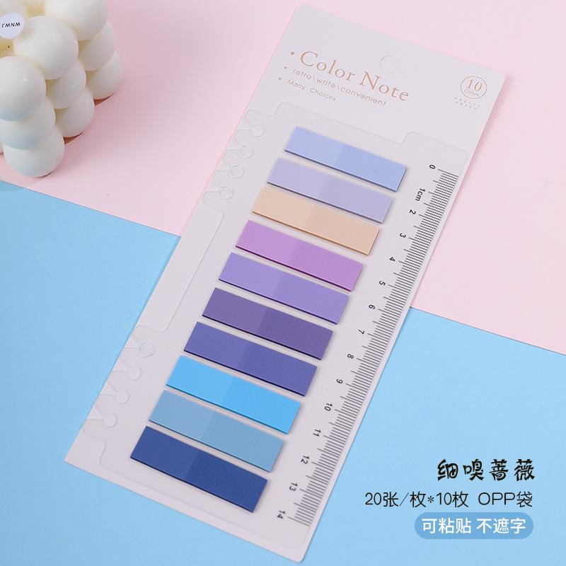 200 Sheets Transparent Sticky Notes Self-Adhesive BookMarkers Annotation Reading Book Clear Tab Kawaii Cute Stationery