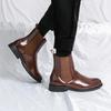 Mens Boots Classic Chelsea Boots High Quality Genuine Leather Boot British Style Business Dress Boots Men High-Top Leather Shoes