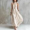 Women's Fashion Casual Textured Fabric Sleeveless Long Dress