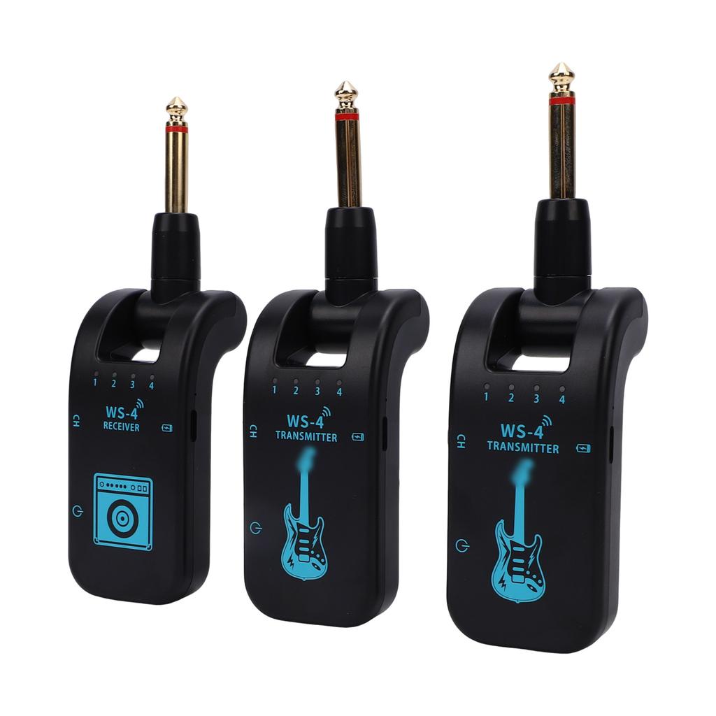 Bezprzewodowy system gitarowy 2,4 GHz Zestaw nadajnika i odbiornika gitarowego z możliwością ładowania Plug and Play 48K 16bit w czasie rzeczywistym
