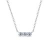 Silvere Glam New Simple Moissanite Necklace Women's Fashion Xiaohongshu 925 Sterling Silver Pendant Ins Style Clavicle Chain