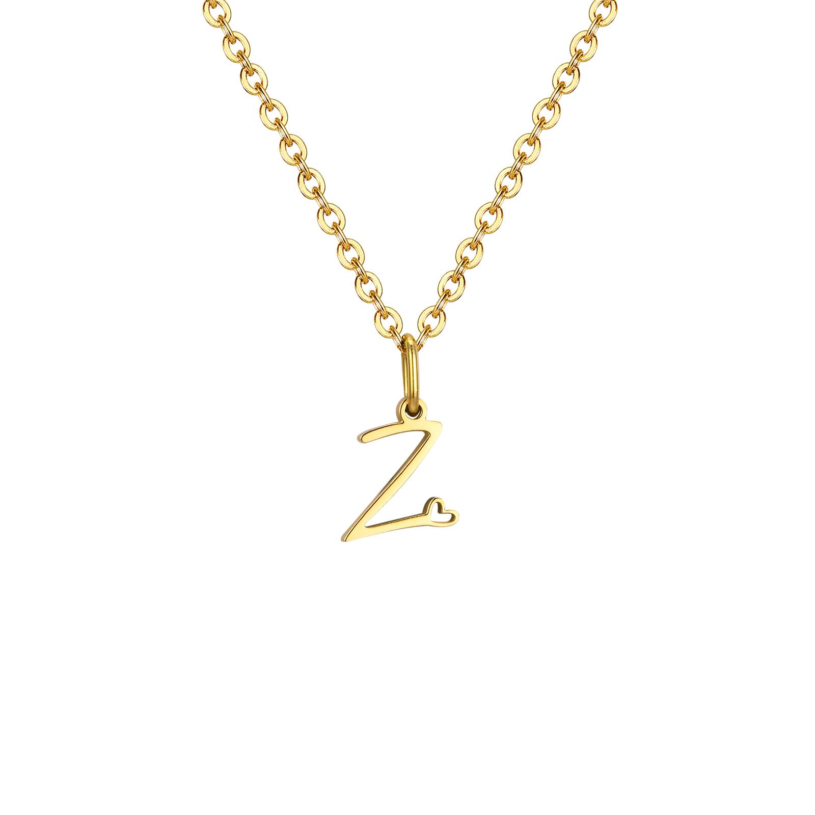 

Charms Heart Initial Necklaces for Women,Gold Plated Letter Pendant Necklace, 26 Capital A-Z Stainless Steel Jewelry 16 -24 40cm-45cm