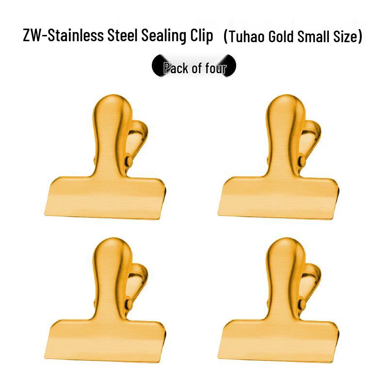 Hongjunda Stainless Steel Kitchen Tongs and Food Sealing Clip Set