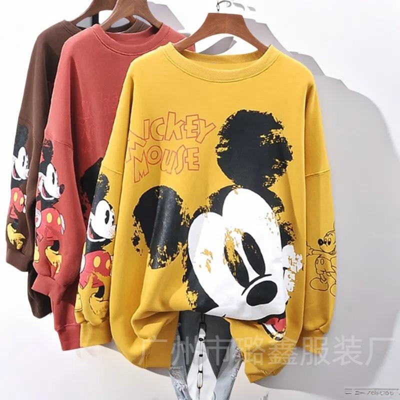 Women's O Neck Long Sleeve Oversized Sweatshirt Loose Fit Casual Pullover Top