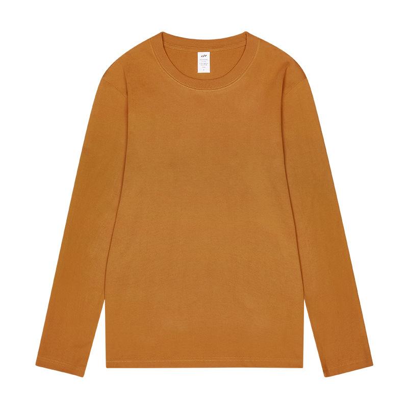 Camisas de manga larga para hombres y mujeres Camisetas atléticas informales de algodón suave de color sólido para hombres y mujeres Camisetas de moda con cuello redondo para hombres