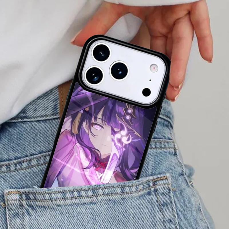 Genshin Impact Raiden Shogun Phone Case for iPhone 16e 15 14 13 12 17 Pro Max Plus Air 17pro Cover Coque
