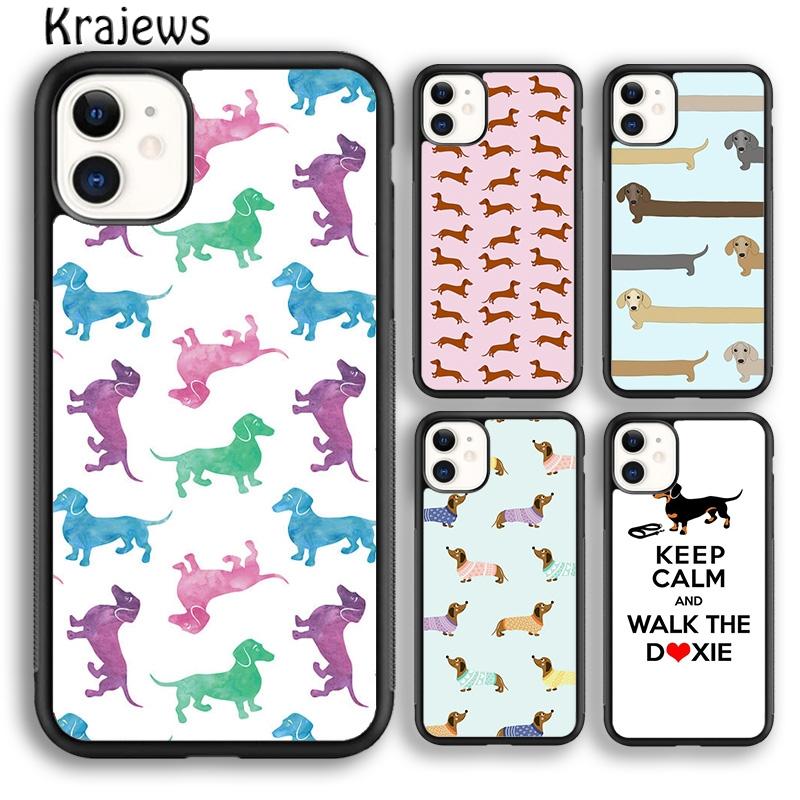 Krajews Dachshund Teckel Dackel Dog Phone Case Cover For iPhone 17 Air 16 15 14 Plus 11 12 13 Pro Max Plus Coque Fundas