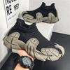 Men'S Shoes Summer Breathable Thin Mesh Fly-Woven Socks Shoes Thick-Soled One-Pedal Shoes Men'S Dad Shoes