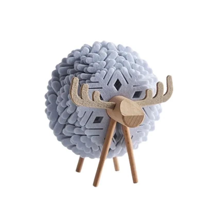 1 Set Hochtemperatur-isolierte Untersetzer, rutschfest, verdickt, Tischset, Küchenzubehör, Filz, Schaf, Elch, Tischdekoration