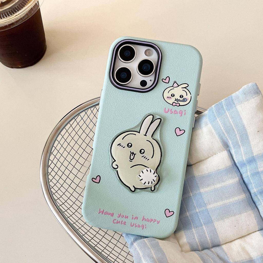 Three-in-One Girlish Cartoon Rotating Case for iPhone 11/12/13/14/17 Pro Max