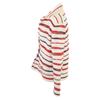 CHANEL Domestic regular P64262K60201 cashmere stripe knit jacket tops 38 off whiteUsed