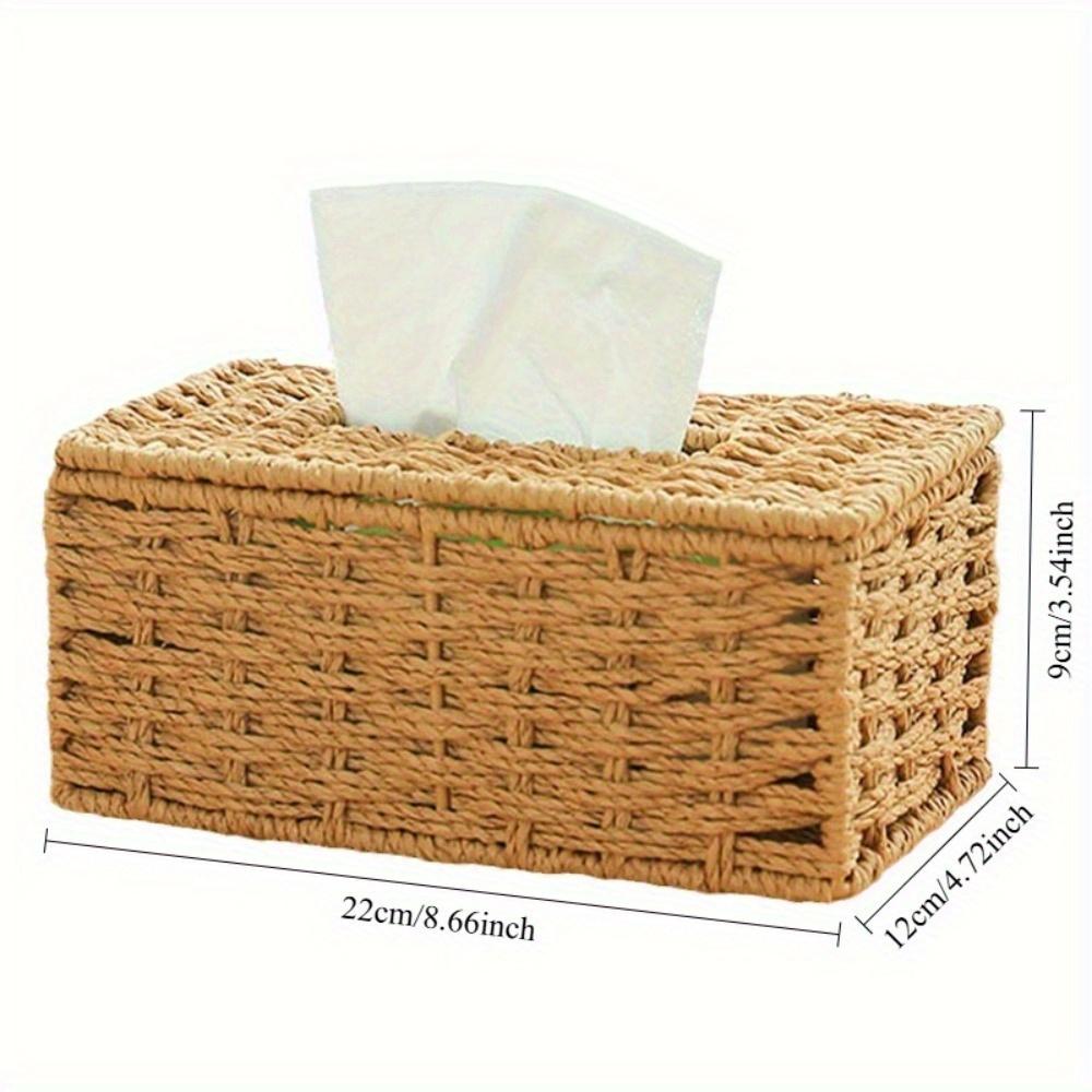 Hand - Knitted Tissue Box, Vintage Tissue Dispenser, Bohemian - Style Tissue Box. Suitable for Both Home and Office Use.