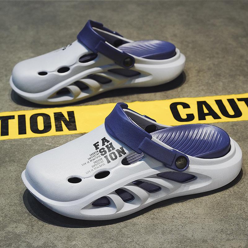 

Мужские уличные сандалии, тапочки, пляжные сабо на толстой мягкой подошве, мужская повседневная обувь, садовая обувь, мужские пляжные сандалии 41-42EU/CN42-43