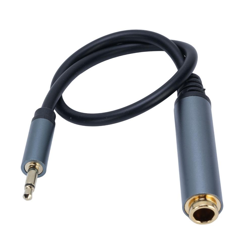Plug and Play 6.35mm Female Jack to 3.5mm Male Sound Cable Headphone Extension Cord for Pianos